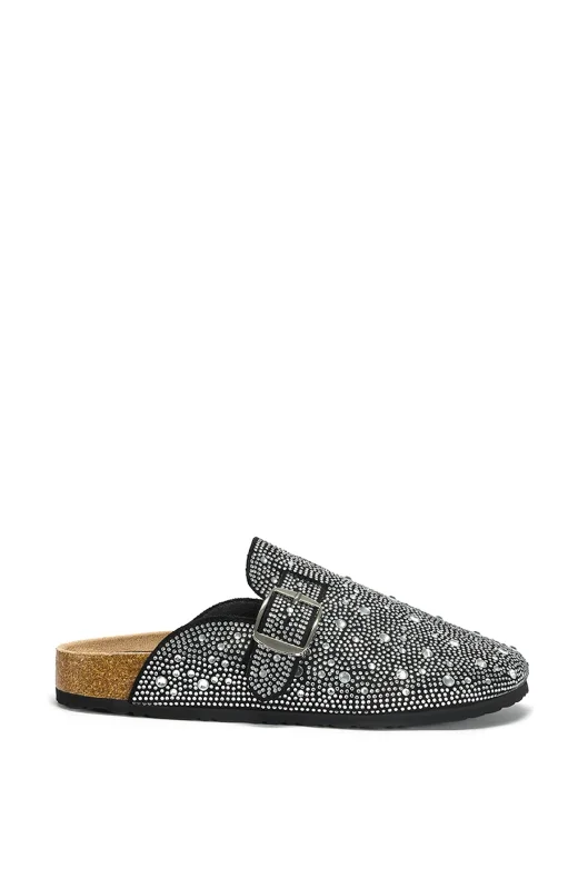 HUCKLEBERRY-BLACK RHINESTONE CLOG