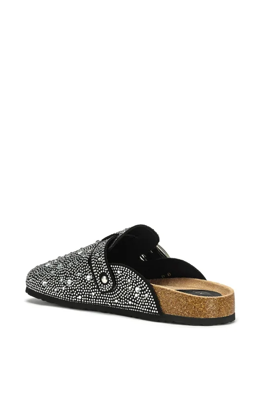 HUCKLEBERRY-BLACK RHINESTONE CLOG