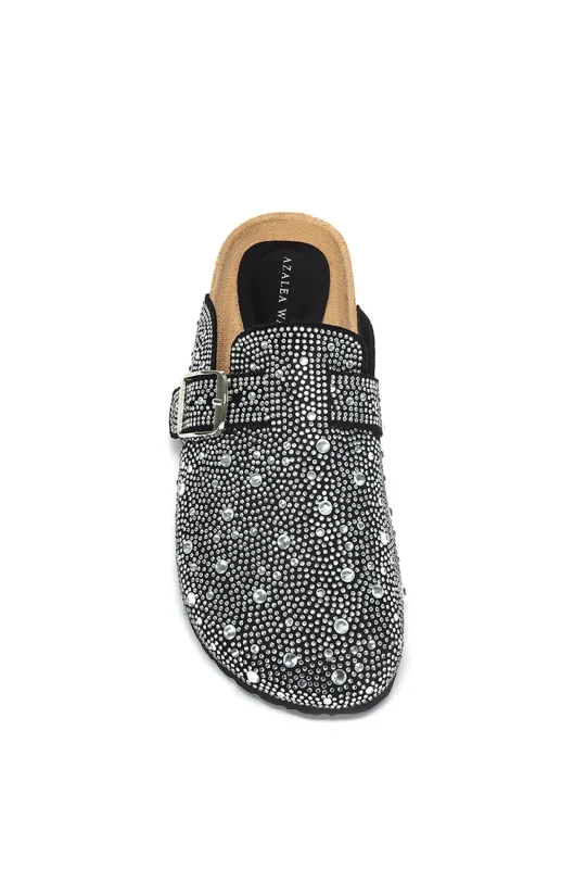 HUCKLEBERRY-BLACK RHINESTONE CLOG