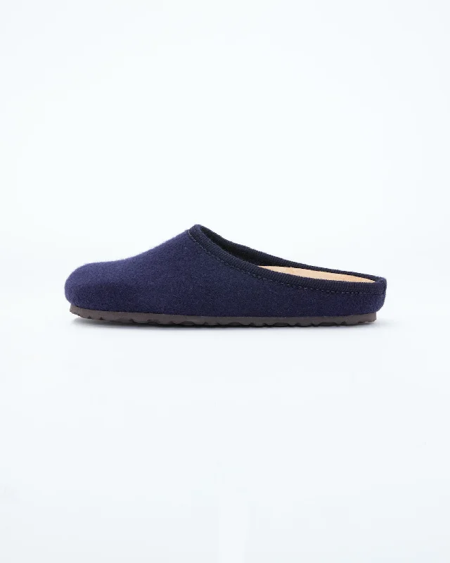 Women's Nebraska Wool Clogs Navy