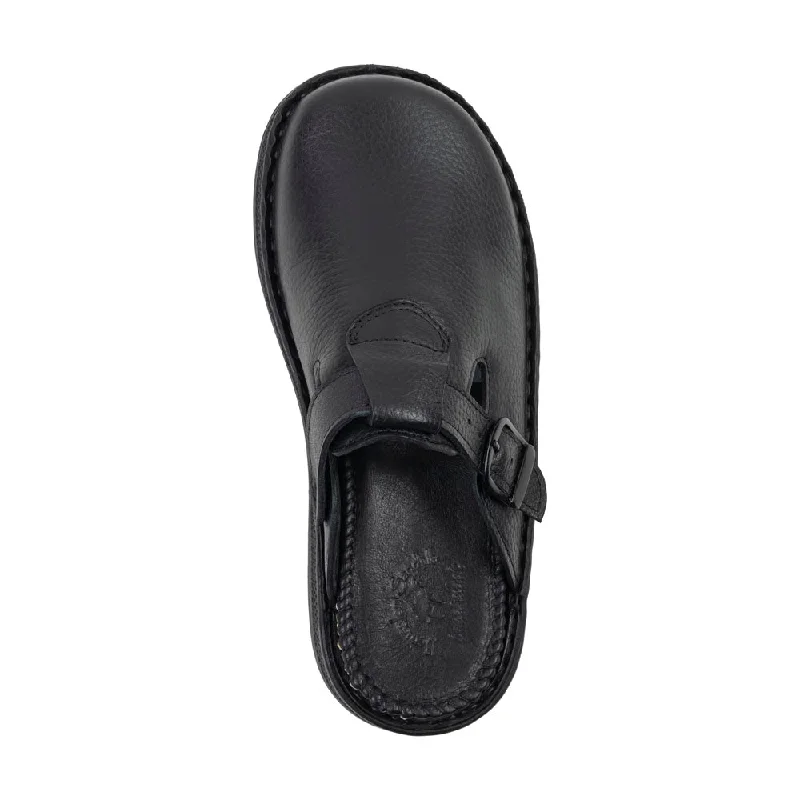 Sawyer - Leather Clog-Toe Sandal | Black