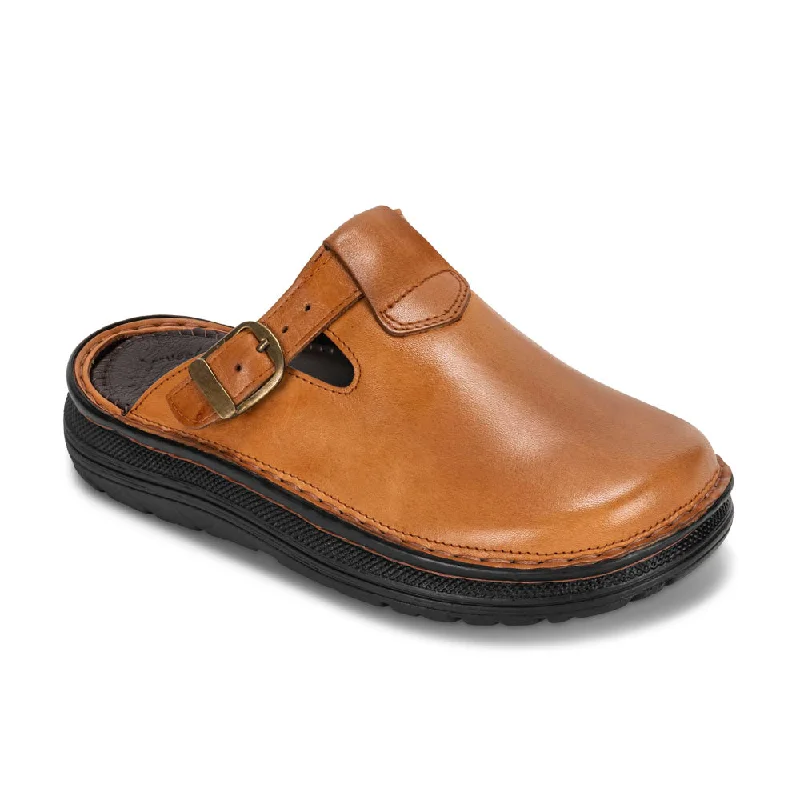 Sawyer - Leather Clog-Toe Sandal | Honey