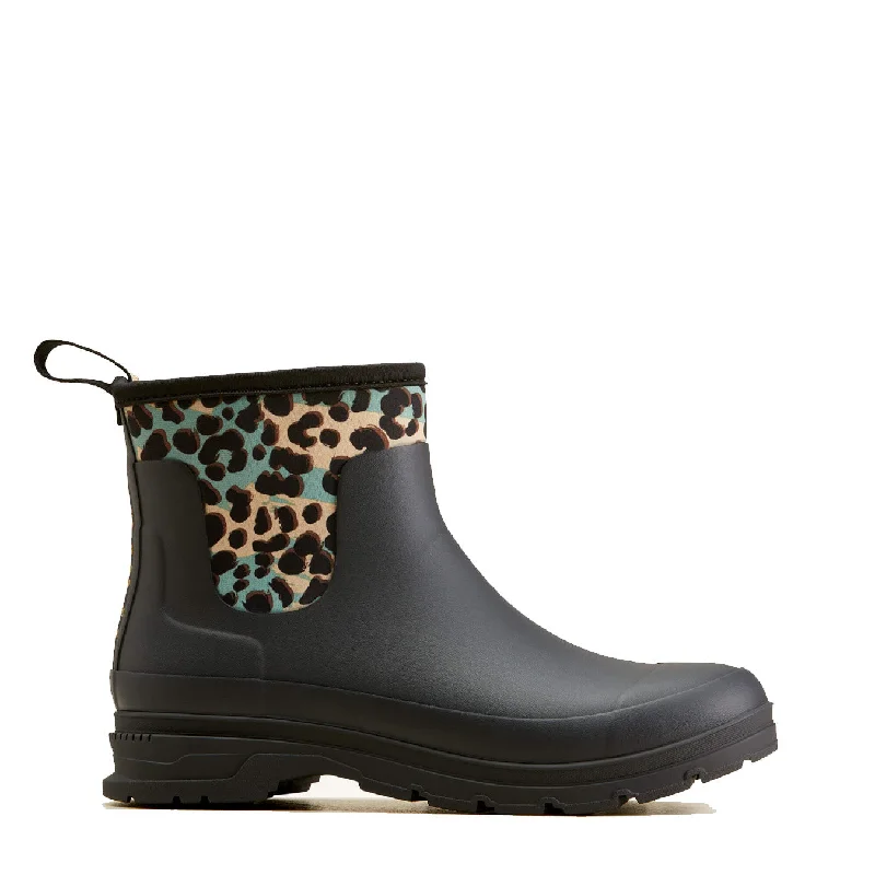 Ariat Womens Kelmarsh Shortie Rubber Boot Black / Leopard Camo