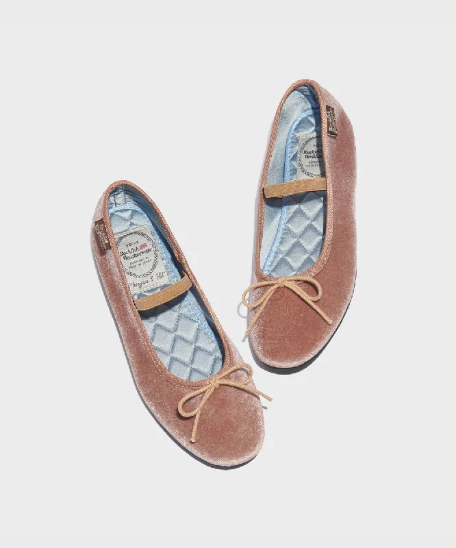 Bella Ribbon Flat (Quilted) - Rose Brown