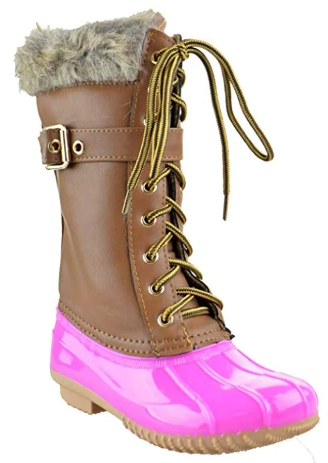 Duck 10K Little Girls Lace Up  Knee High Duck Boots