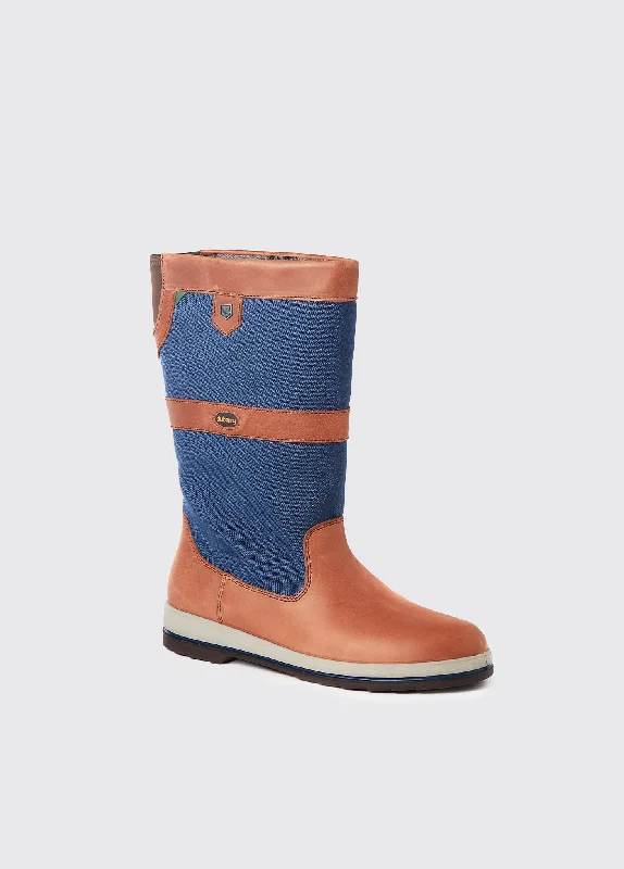 Shamrock Ladies Sailing Boot - Navy/Brown