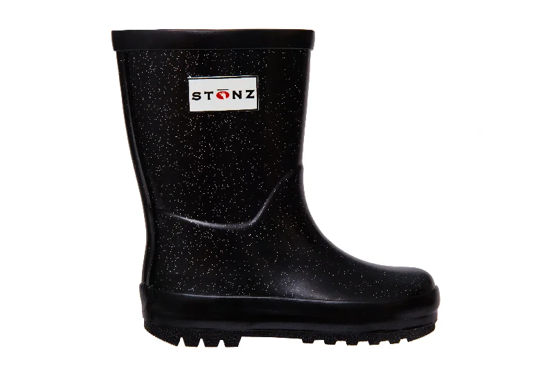 Rain Boots - Glitter - Black