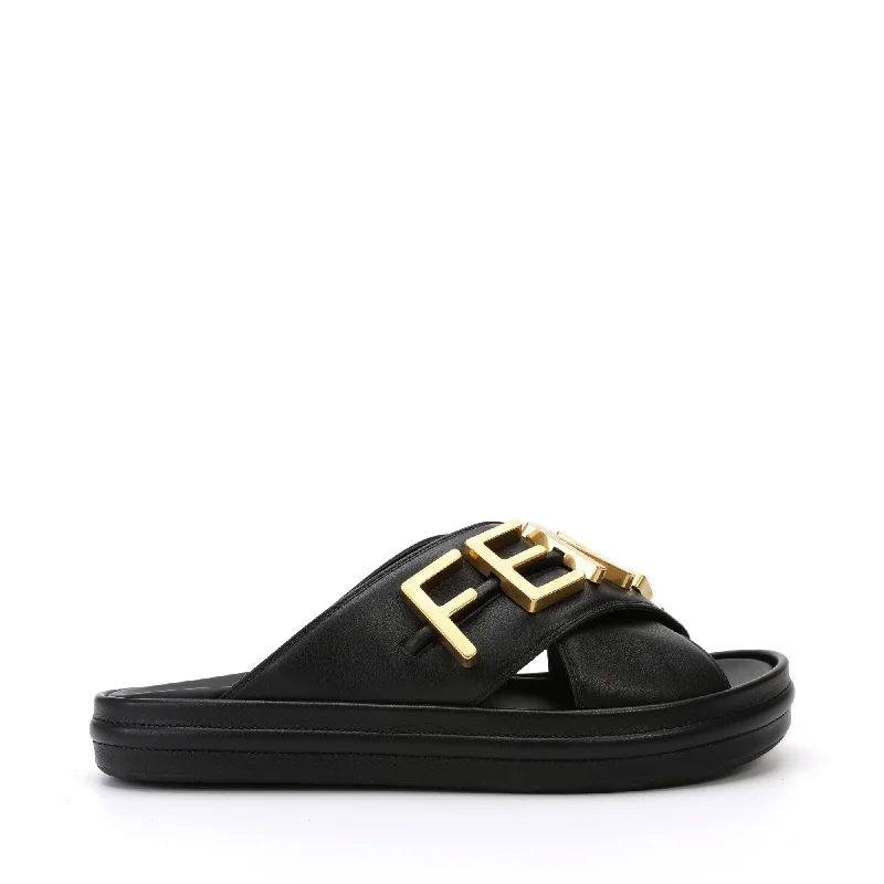 Fendi Fendigraphy Leather Sandals