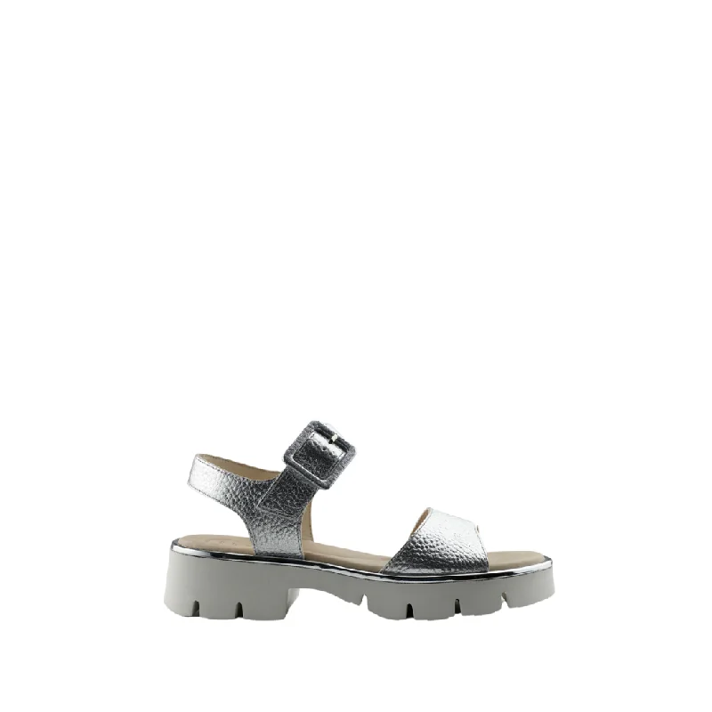 Paul Green Silver Leather Sandals