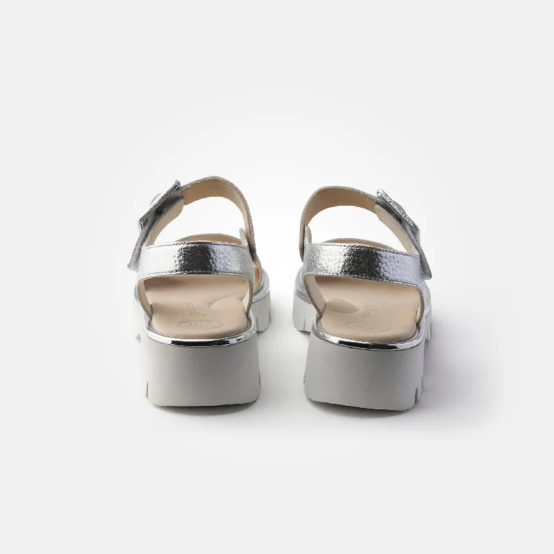 Paul Green Silver Leather Sandals