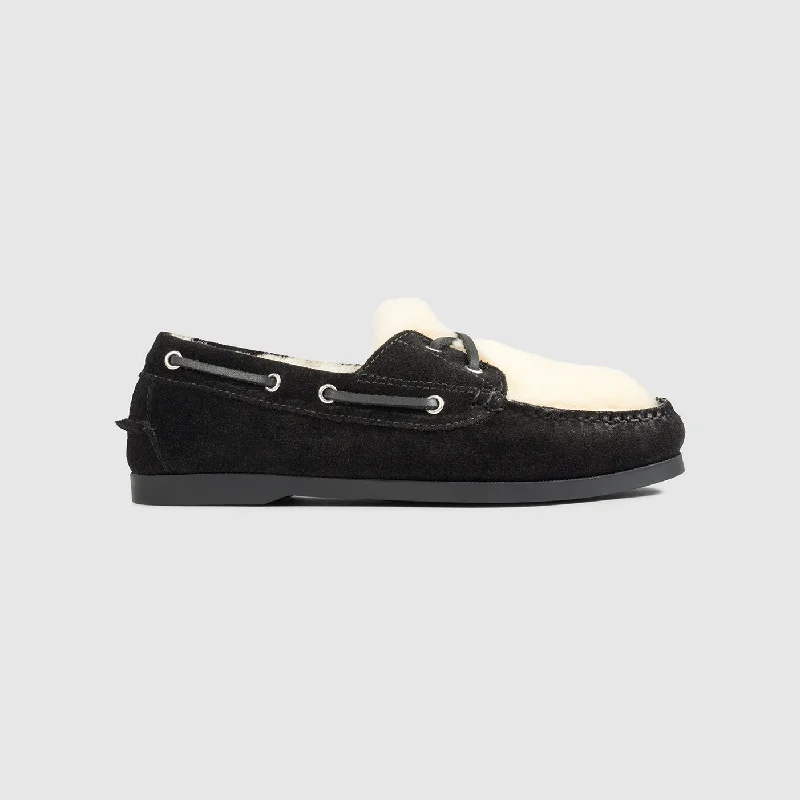 Womens Hampton Shearling Boat Shoe