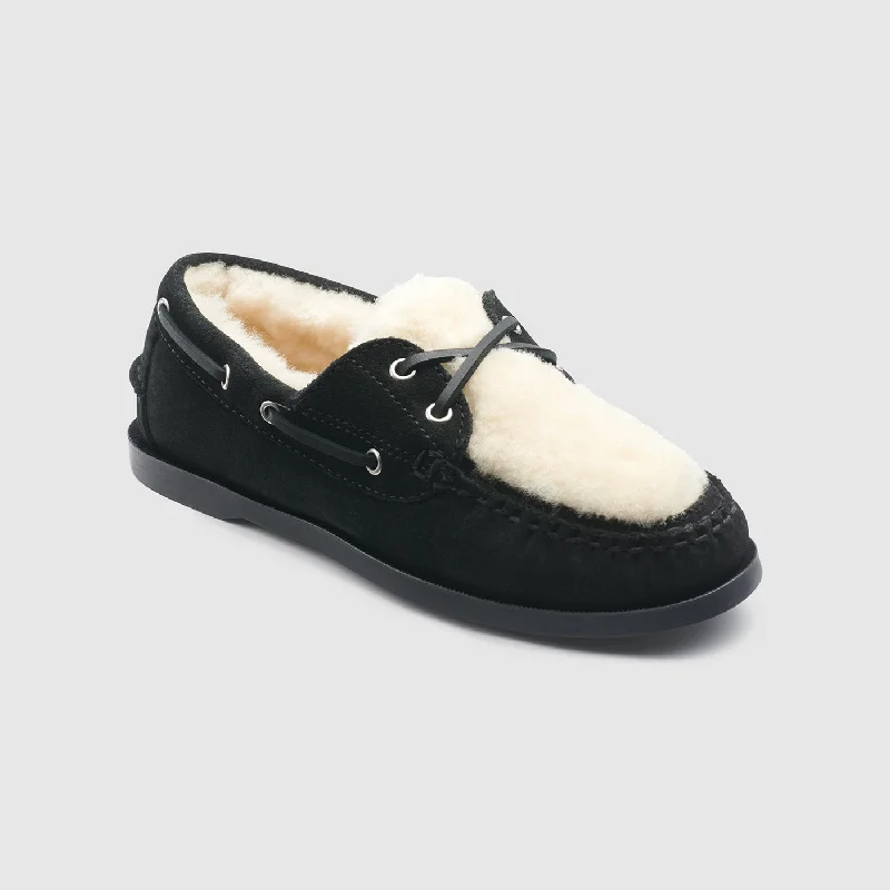 Womens Hampton Shearling Boat Shoe