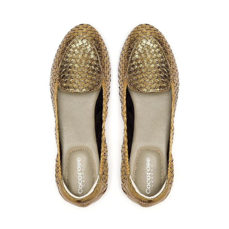 Clapham - Bronze Woven Leather Loafers