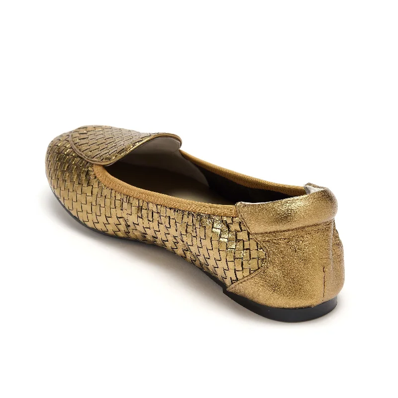 Clapham - Bronze Woven Leather Loafers