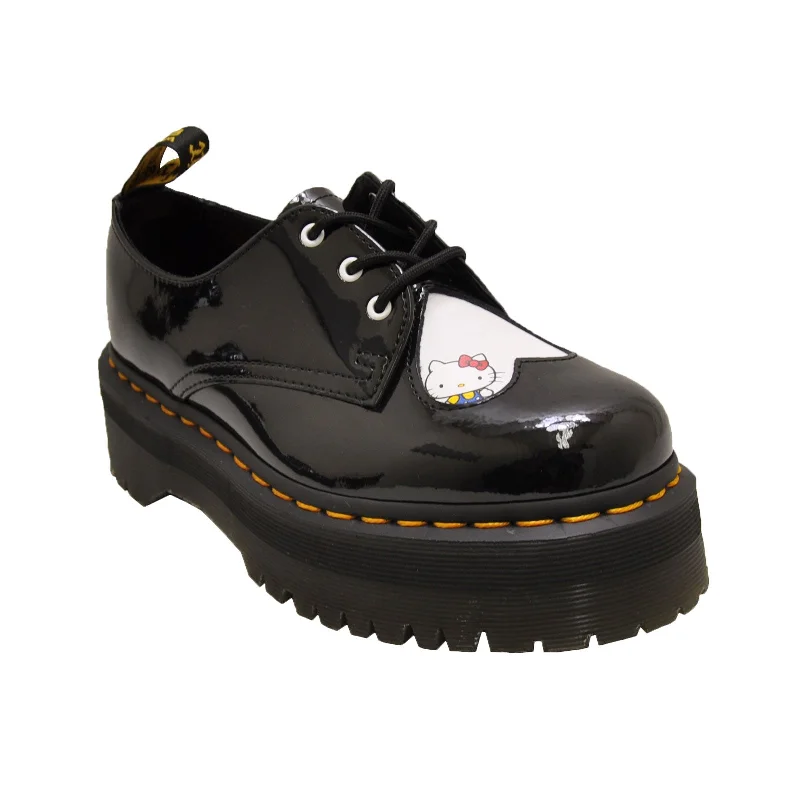 Dr. Martens 1461 Quad HK 25912009 (Black / White Patent Lamper)