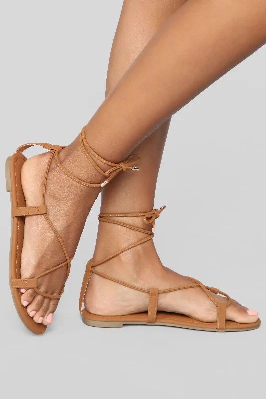 Keep It Moving Flat Sandals - Tan