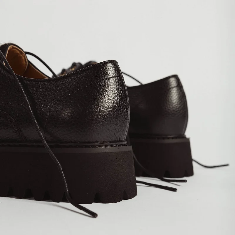 Women's LOVERRR Black Lug Derby