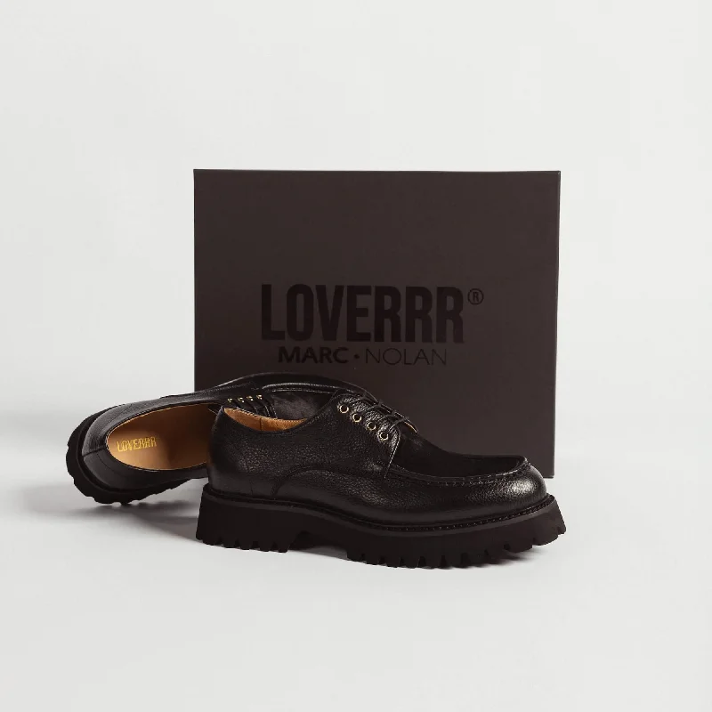 Women's LOVERRR Black Lug Derby