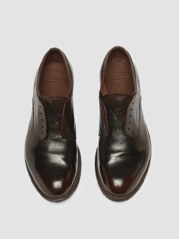 LEXIKON 012 - Brown Leather Derby Shoes