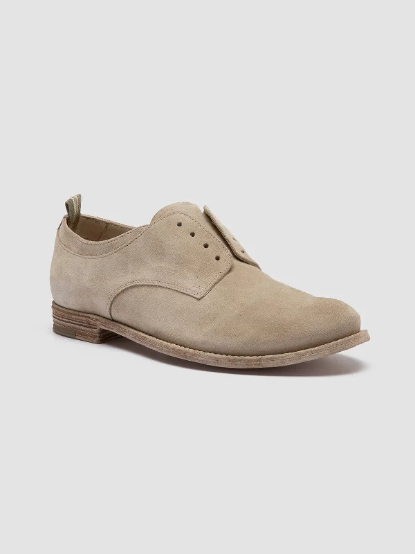 LEXIKON 501 - Ivory Suede Derby Shoes