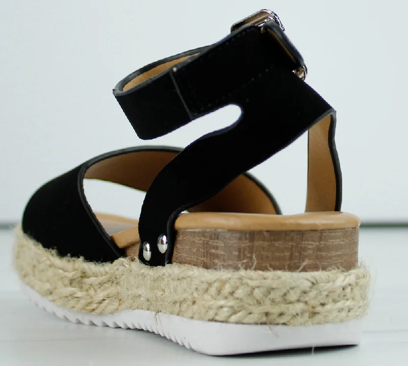 Sensational-1KA Baby Girl's Strappy  Platform Espadrille Sandals