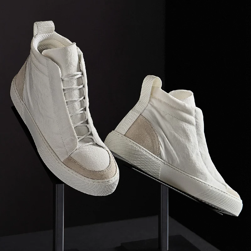 Women's Solstice High Top Skate Sneaker - White/Taupe