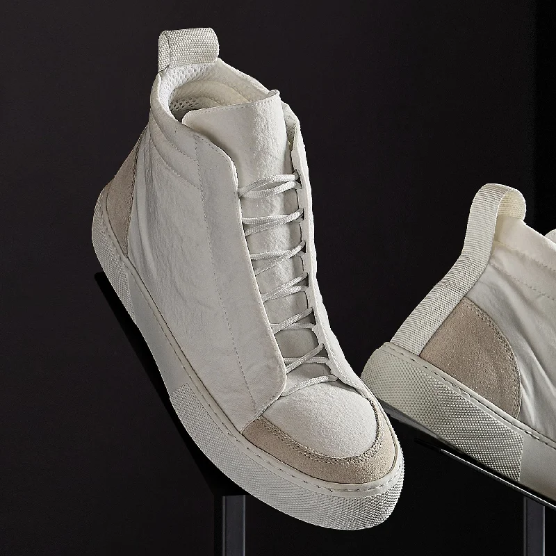 Women's Solstice High Top Skate Sneaker - White/Taupe