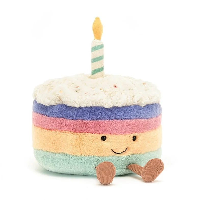 Amuseable Rainbow Birthday Cake Plush