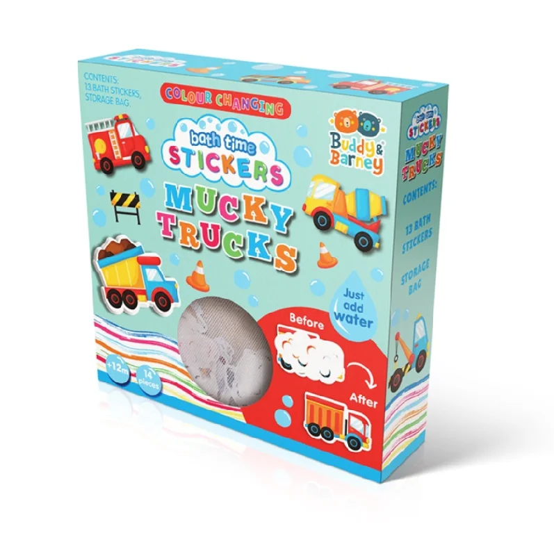 Mucky Trucks Colour Changing Bath Stickers