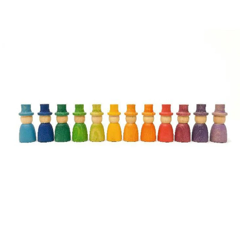 Grapat coloured wizard nins with hats 12 pcs