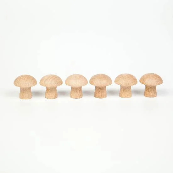 Grapat natural wood mushrooms 6 pcs