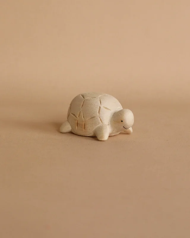 Handmade Tiny Wooden Forest Animals - Turtle