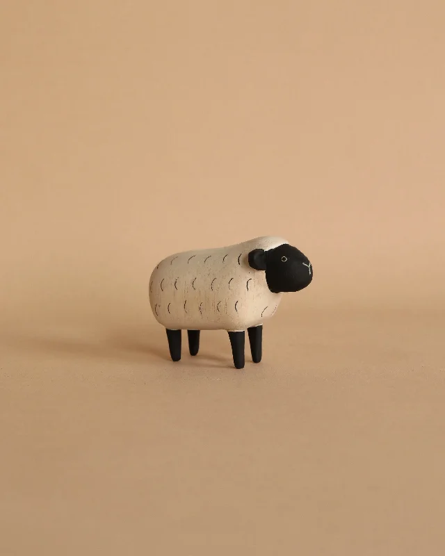 Handmade Tiny Wooden Farm Animals - Sheep