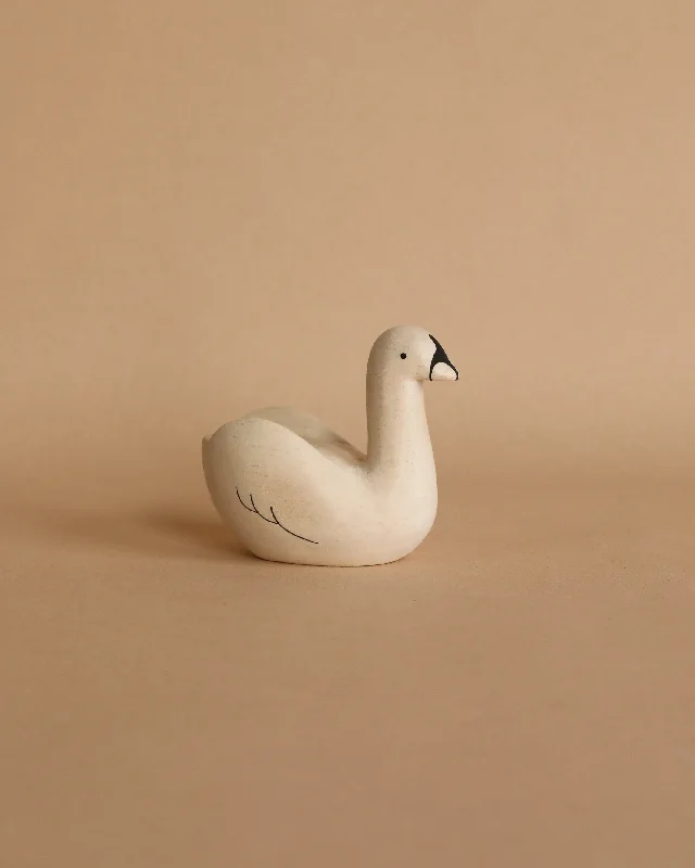 Handmade Tiny Wooden Swan