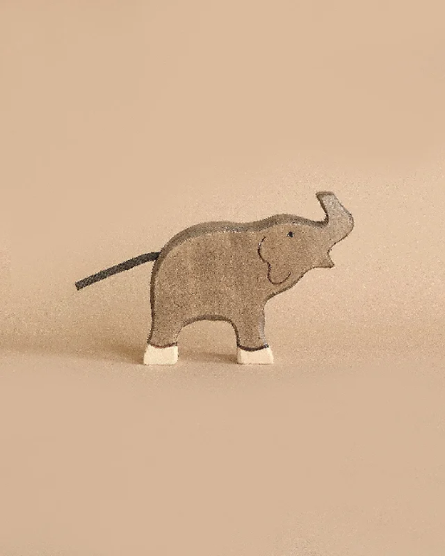 Holztiger Small Elephant, Trunk Raised