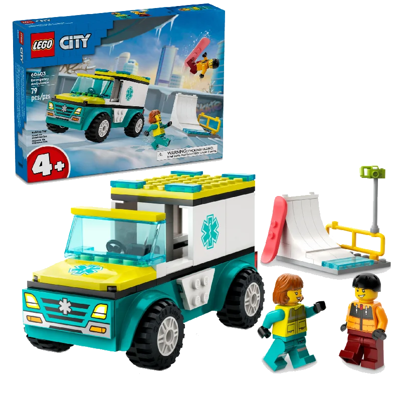 LEGO City Emergency Ambulance & Snowboarder