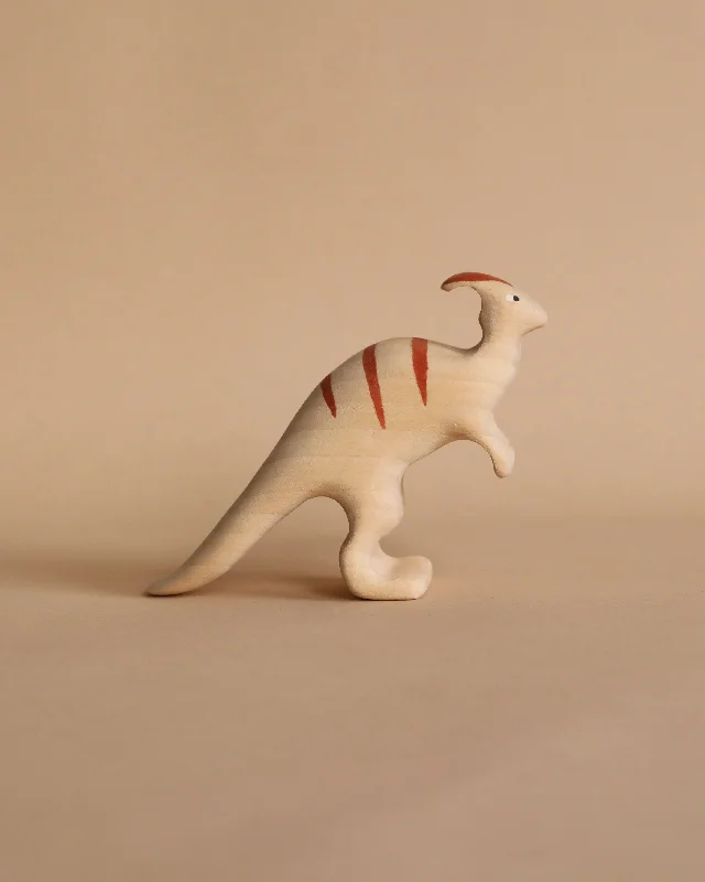 Handmade Wooden Parasaurolophus Dinosaur