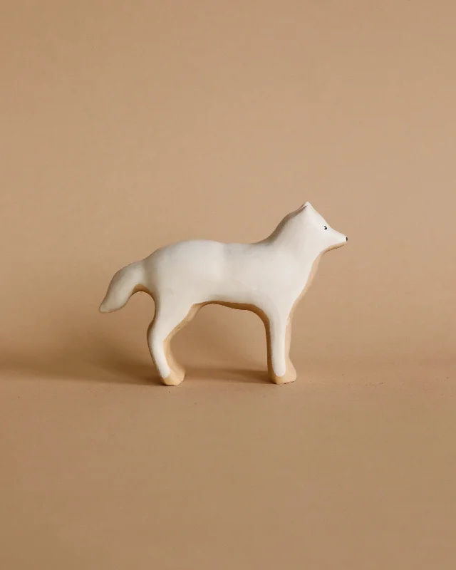 Handmade Wooden Arctic Wolf