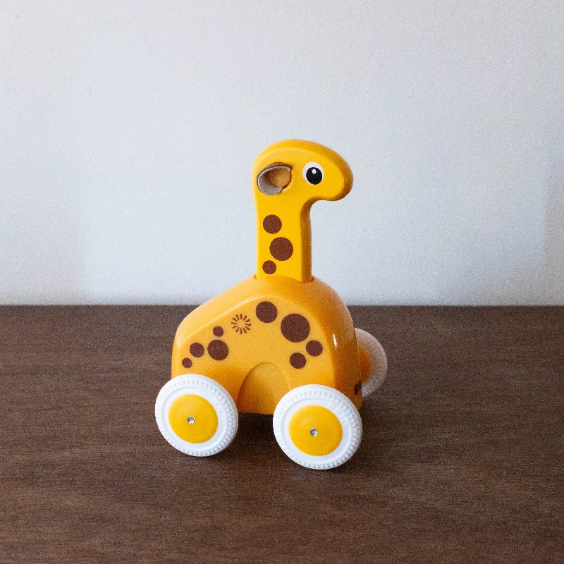 NEW Wooden Push and Go Giraffe Toy