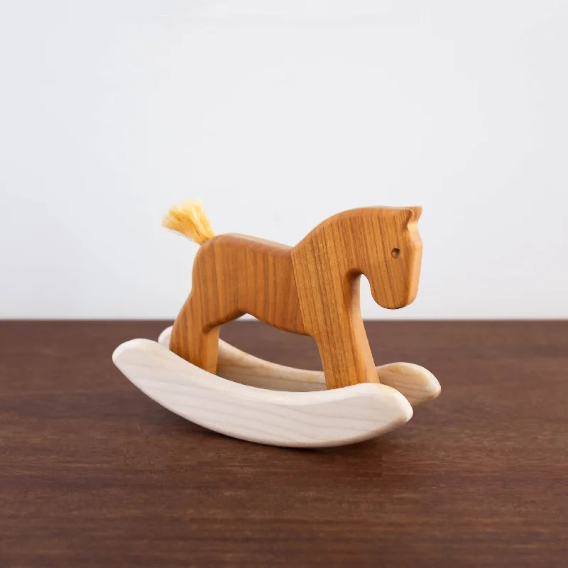 NEW Wooden Rocking Horse Toy- Natural