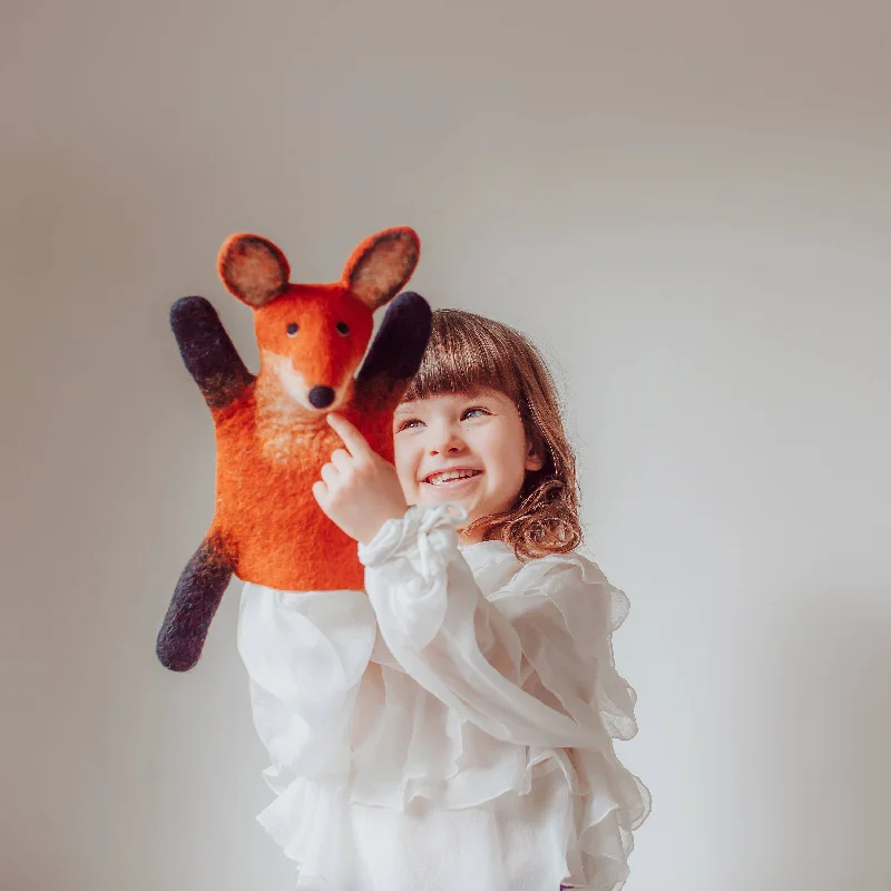 NEW Wool Felt Puppet- Fox