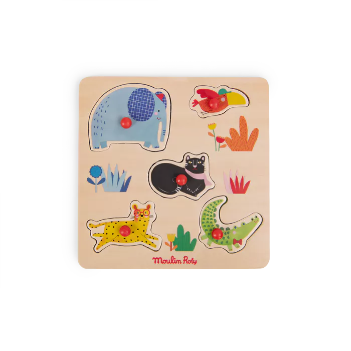 animal peg puzzle les toupitis