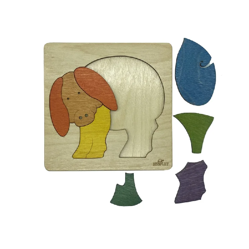 Rainbow Pig - Wooden Puzzle