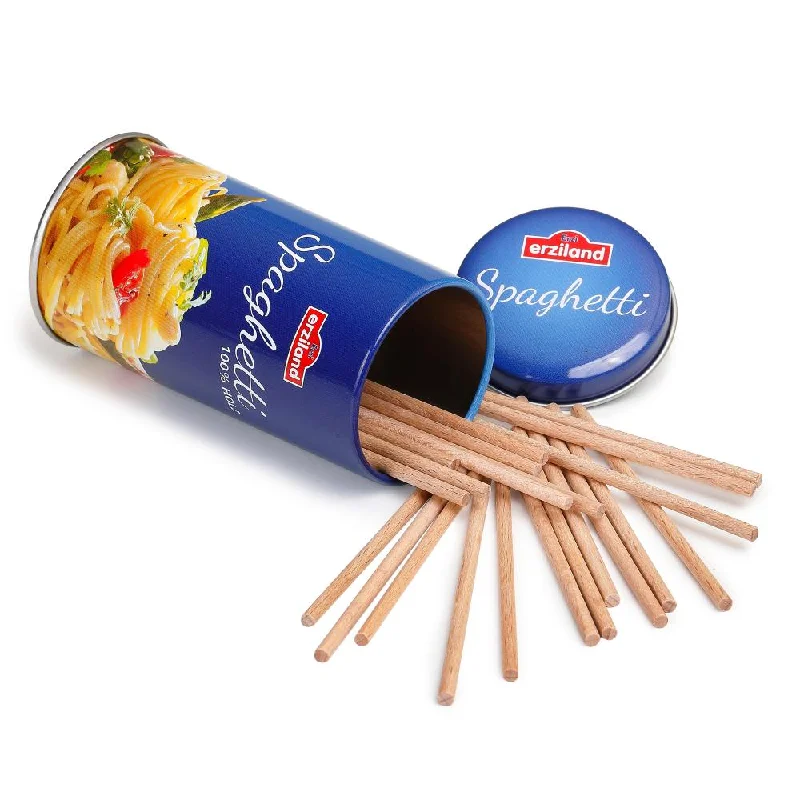 Erzi spaghetti pasta in a tin