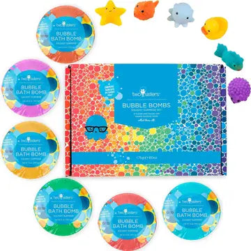 Squishy Kids Bath Bombs Gift Set with Toys Inside – 6 Pack