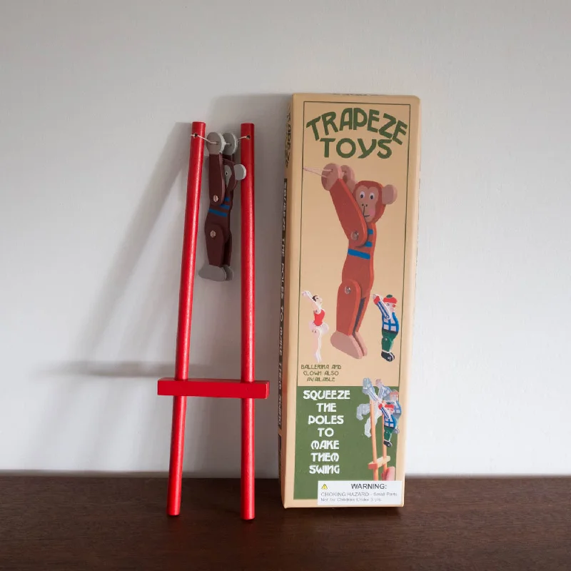 Trapeze Monkey Wooden Toy