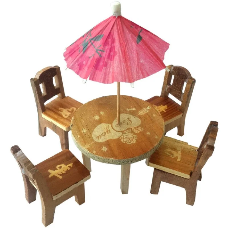 Cute Wooden Doll House Miniature Dinning Table