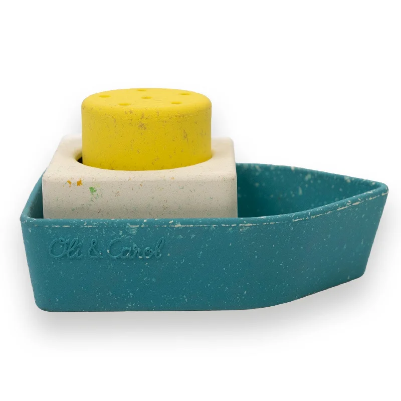 Upcycled Rubber Bath Toy Boat Yellow