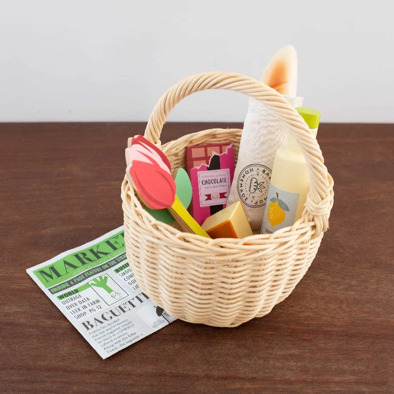 Wicker Shopping Basket Set