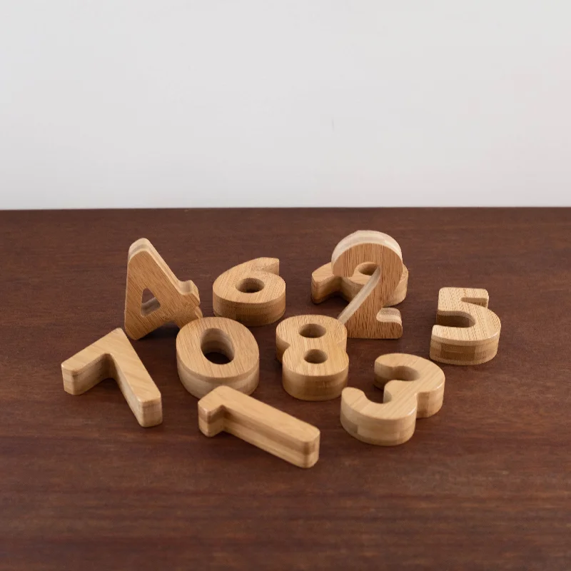 Wooden Bamboo Numbers Set